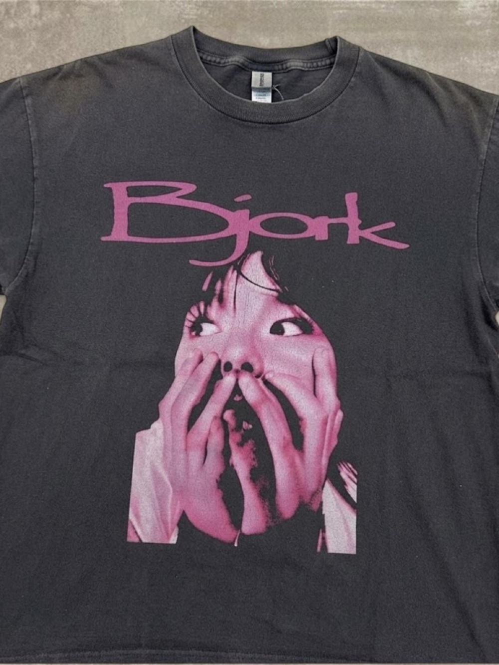 Black Tee with Pink Graphic